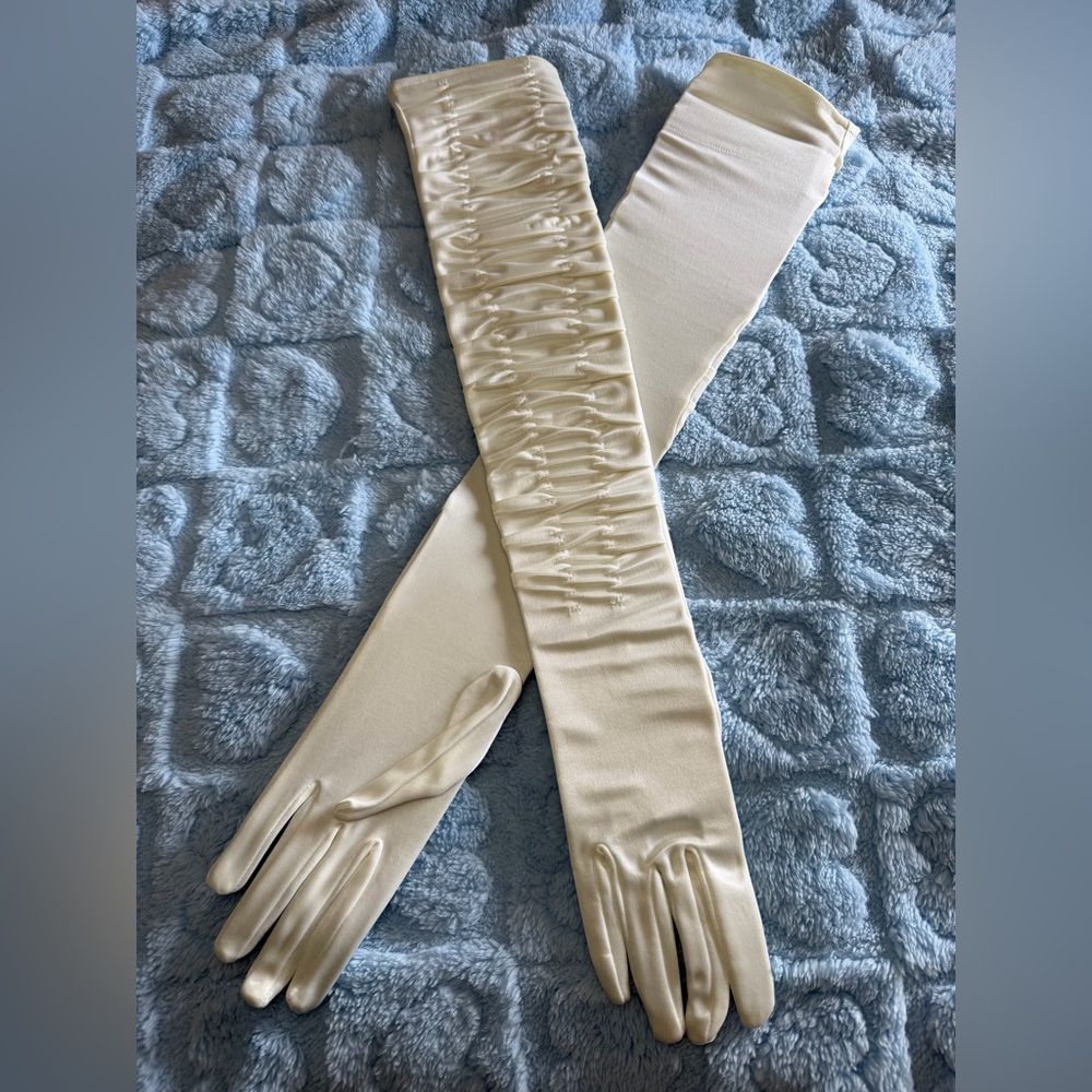 Long Satin Gloves
